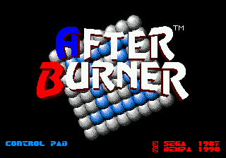 After Burner II Title Screen